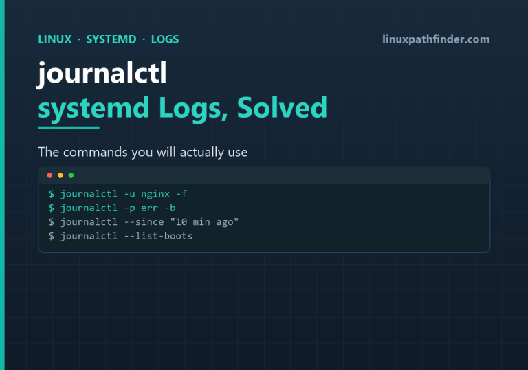 Terminal showing journalctl filtering systemd logs by unit, priority and time