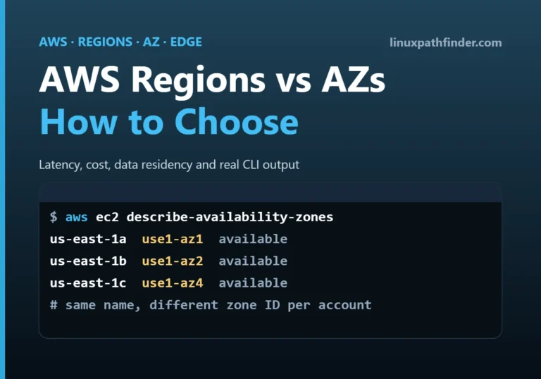 Terminal showing aws ec2 describe-availability-zones listing zone names and zone IDs