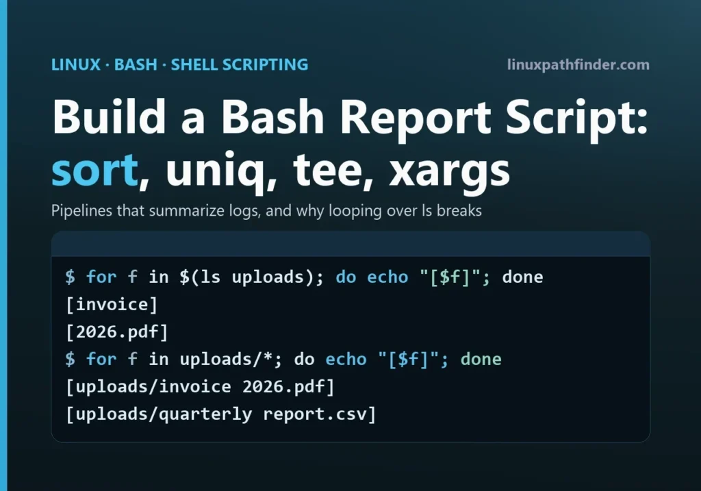 Bash loop over ls output splitting file names with spaces versus a glob loop