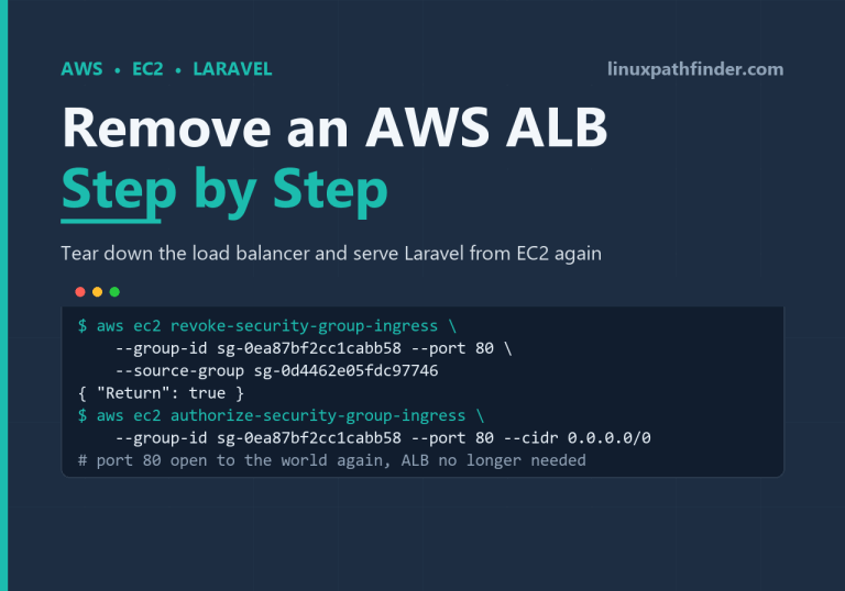 How to Remove an AWS ALB Setup for a Laravel App on EC2