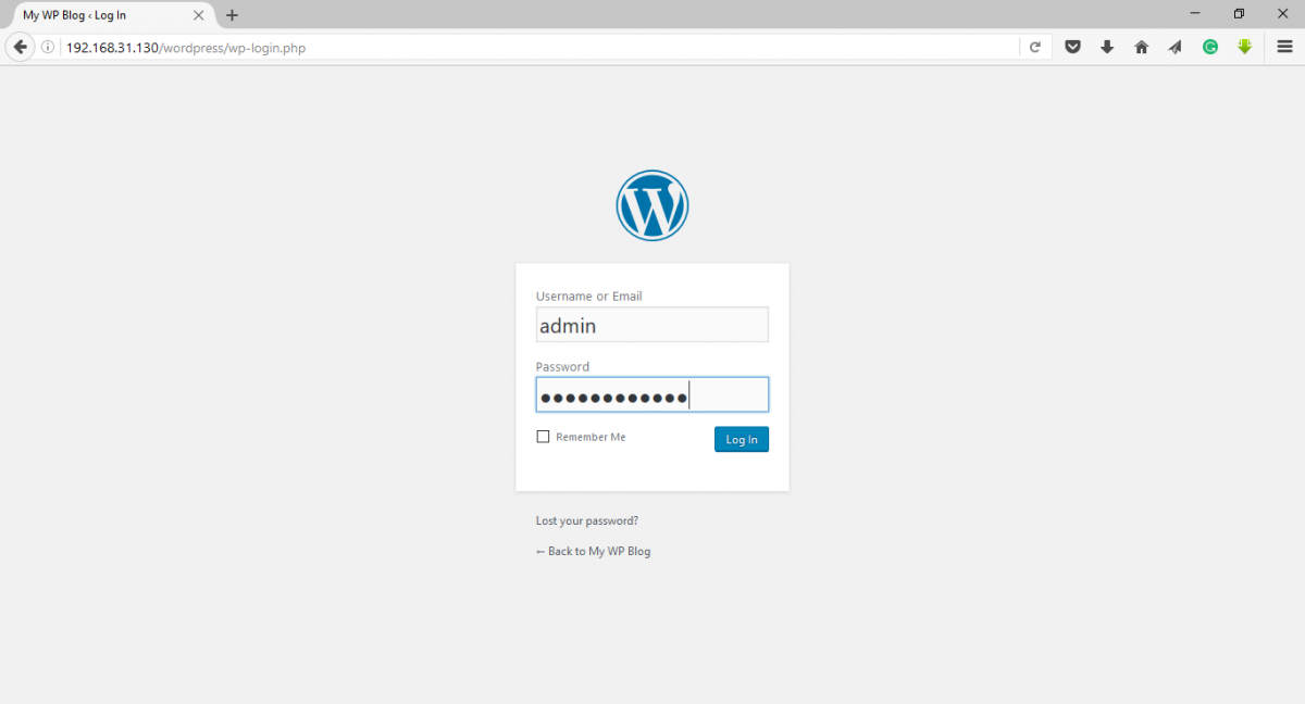 Type Credentials and Press Login